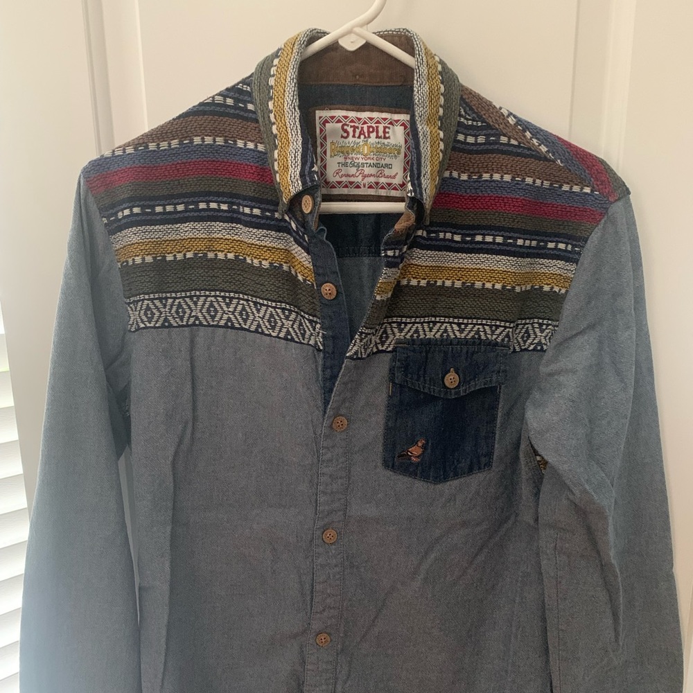 Staple Pigeon The Rugged Outdoors Western Denim Shirt Women’s Size Small